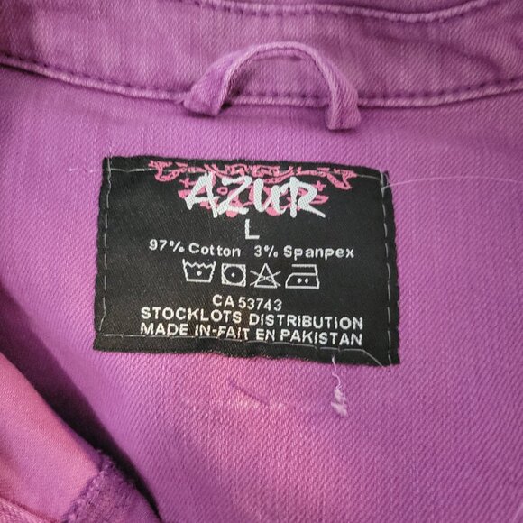 Purple Denim Jean Jacket - Picture 4 of 4